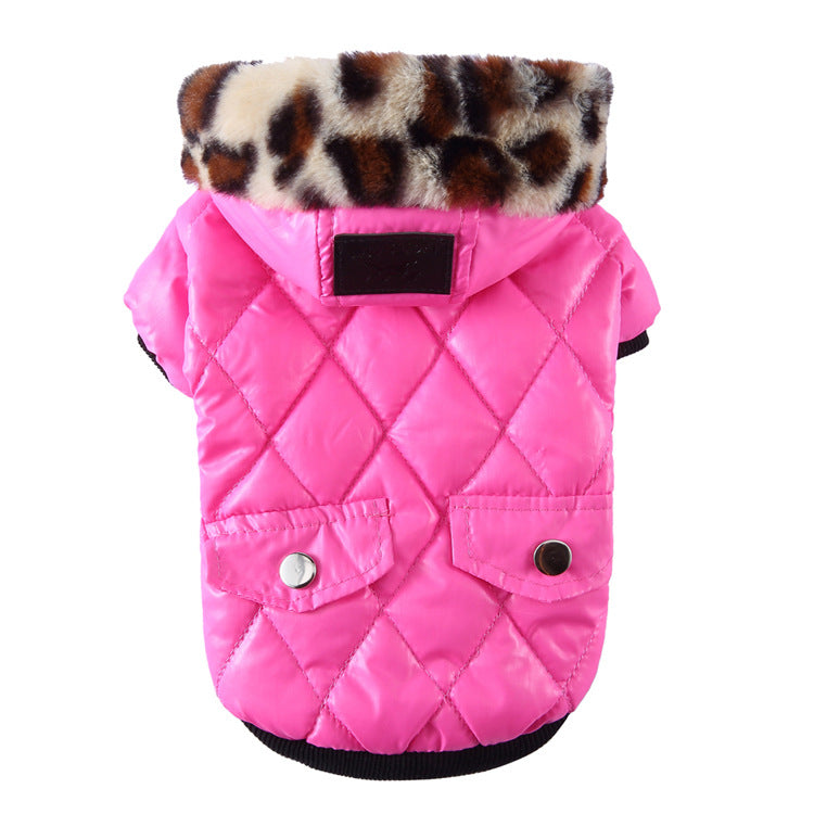 Warm Fur Collar Dog Coat For Winter