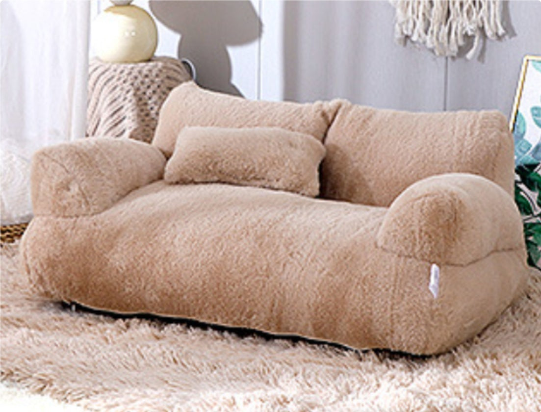 Luxury Plush Cat Sofa Bed For Winter