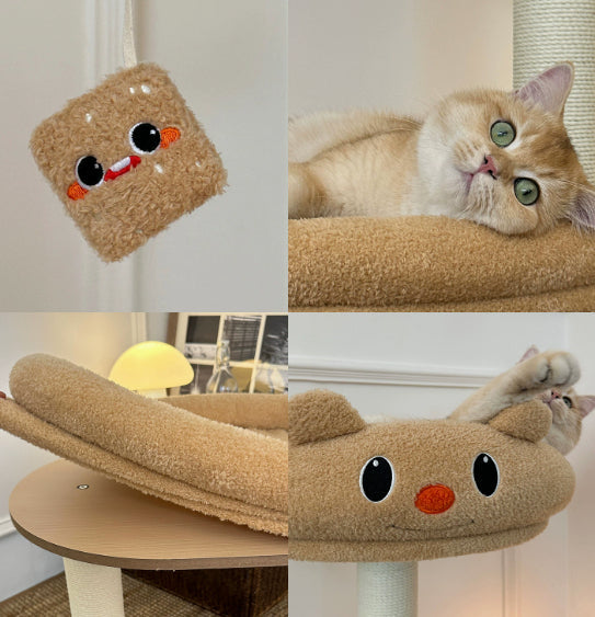 Panda Cat Climbing Frame With Scratching Post