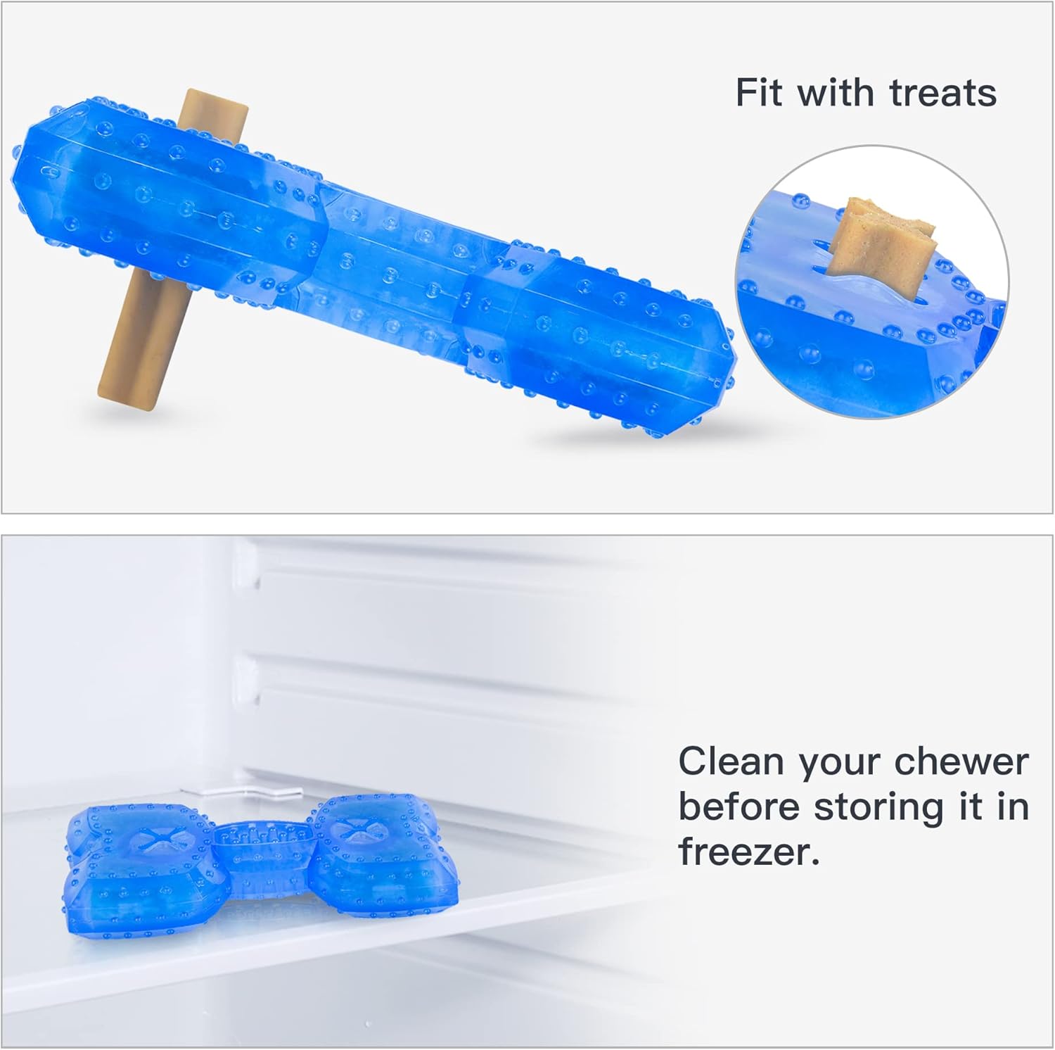 Cooling Dog Teether Chew Toy Treat Dispensing