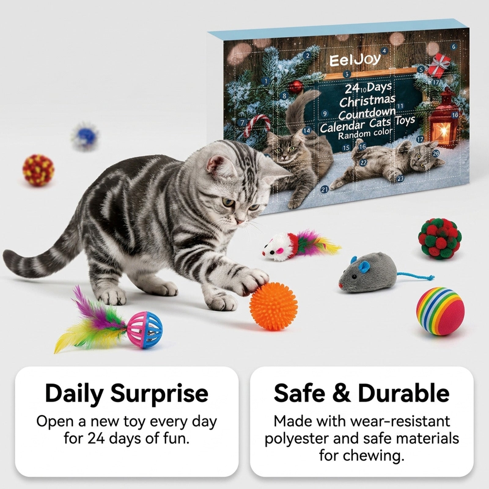 24-Day Christmas Advent Calendar Cat Toy