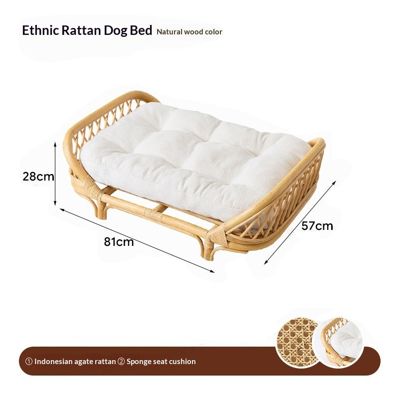 Rattan Dog Bed For Small Medium Dogs