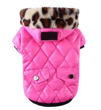 Warm Fur Collar Dog Coat For Winter