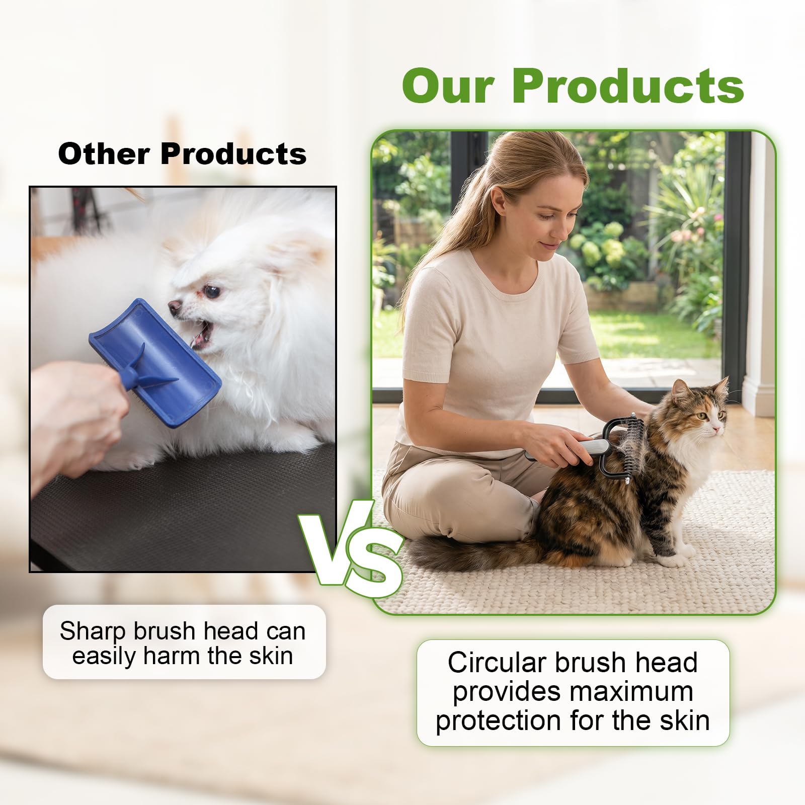 Double-Sided Dematting Comb For Dogs Cats