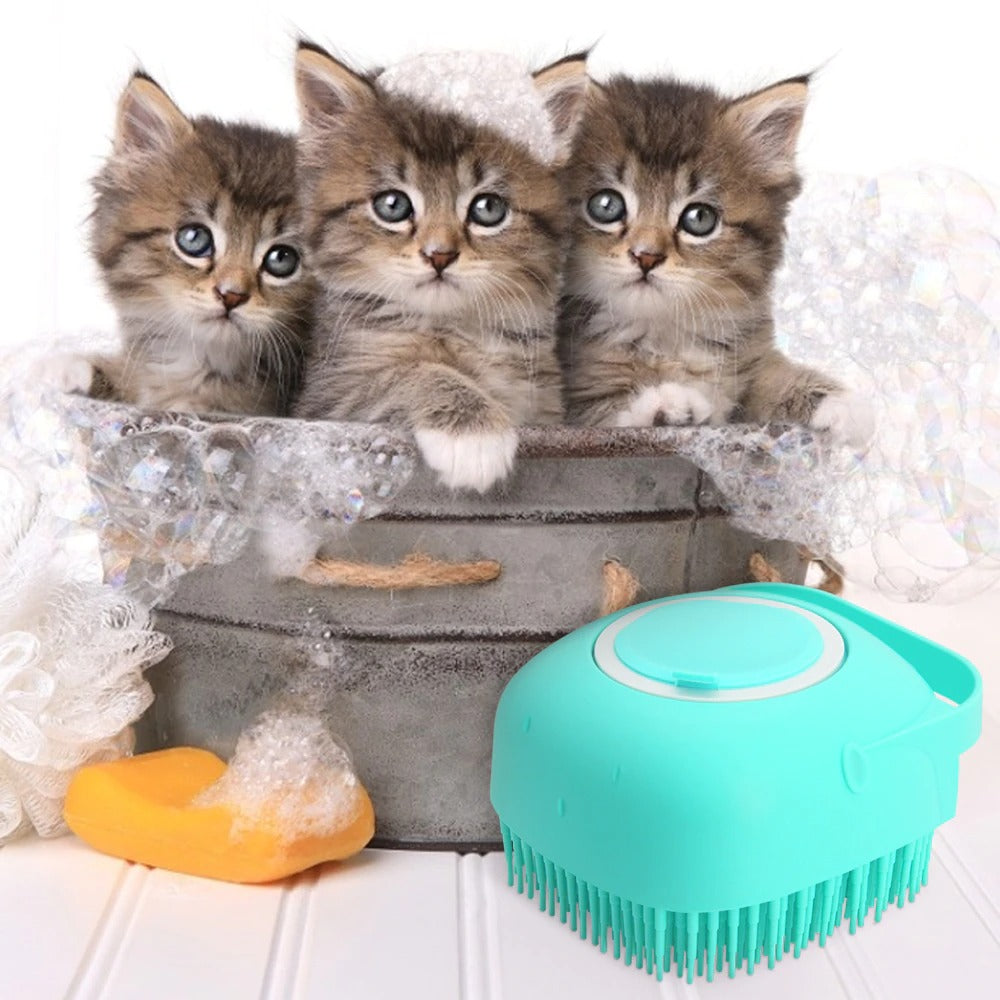 Soft Silicone Pet Shampoo Massage Brush