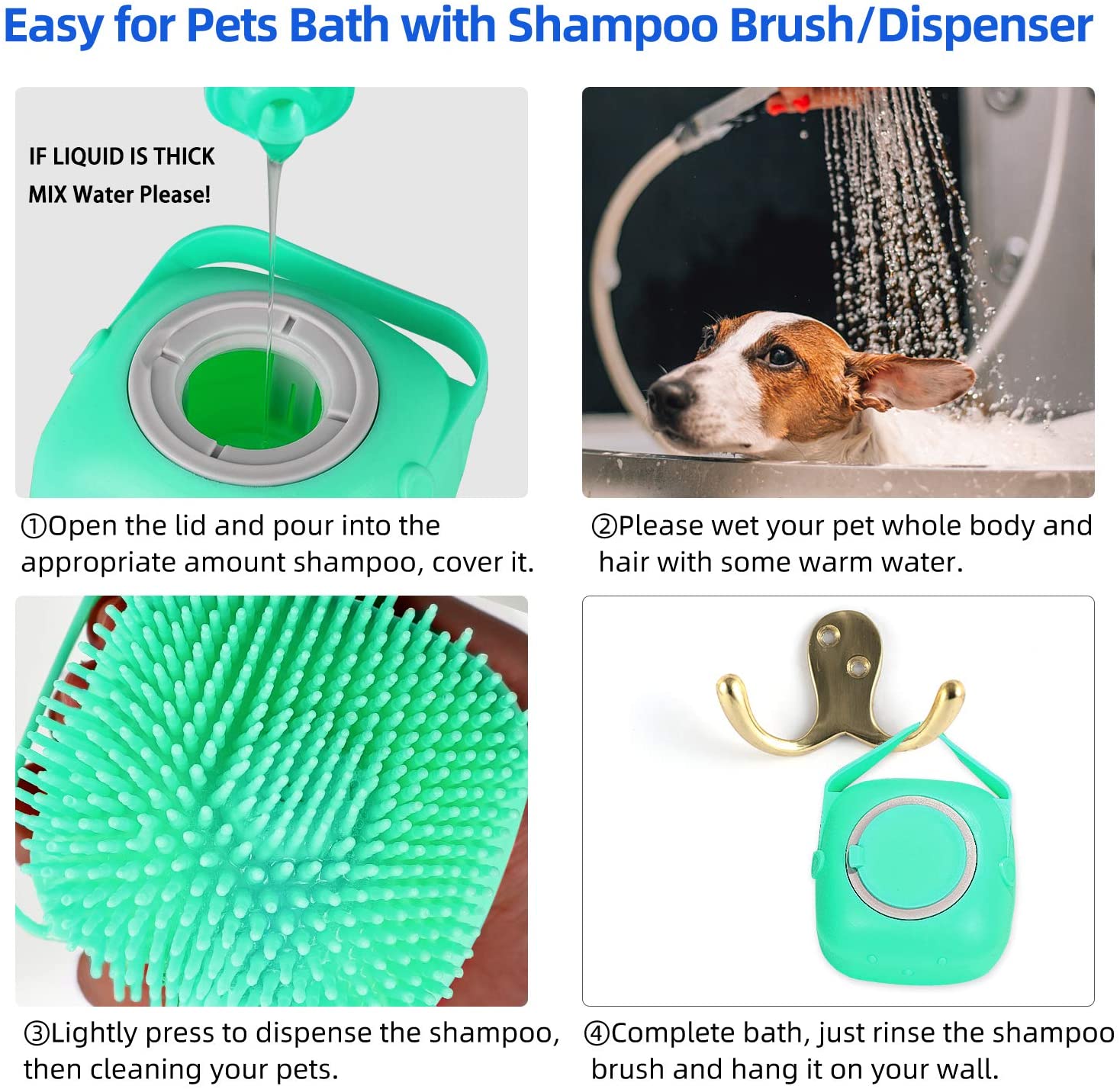 Soft Silicone Pet Shampoo Massage Brush
