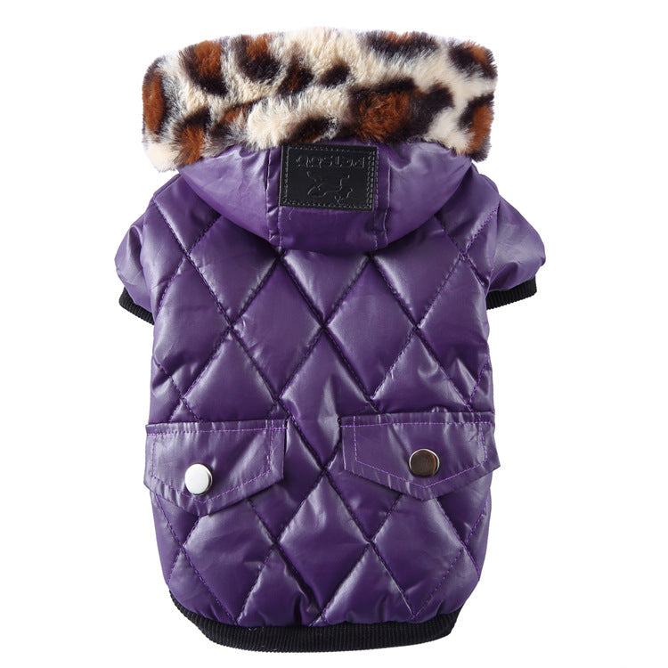 Warm Fur Collar Dog Coat For Winter