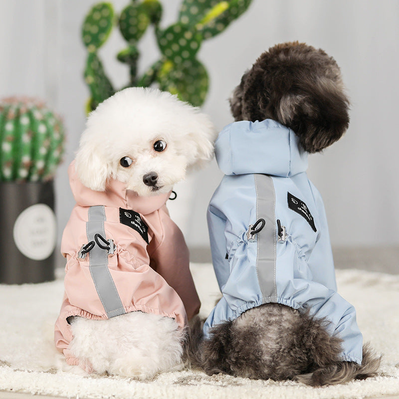 Waterproof Hooded Raincoat For Dogs