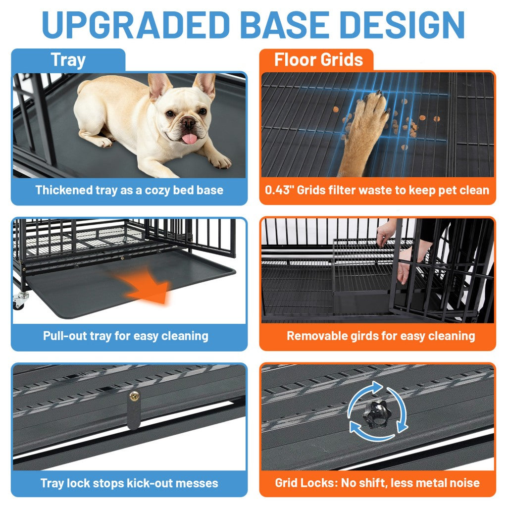 37" Stackable Heavy Duty Dog Kennel 371D08