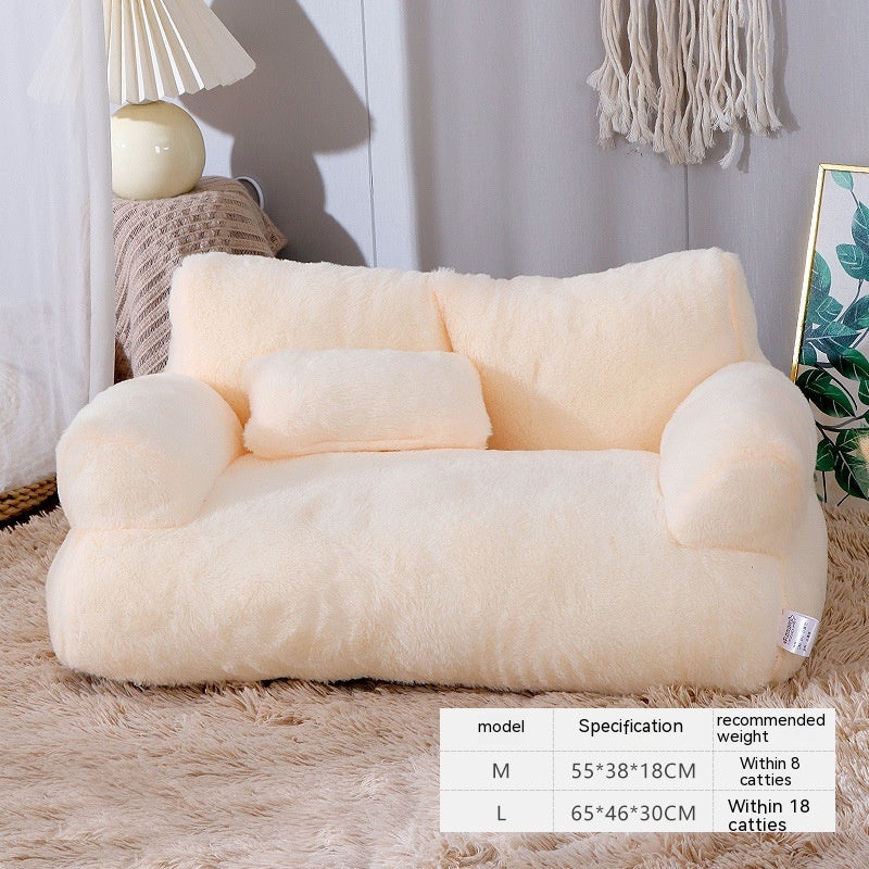 Luxury Plush Cat Sofa Bed For Winter