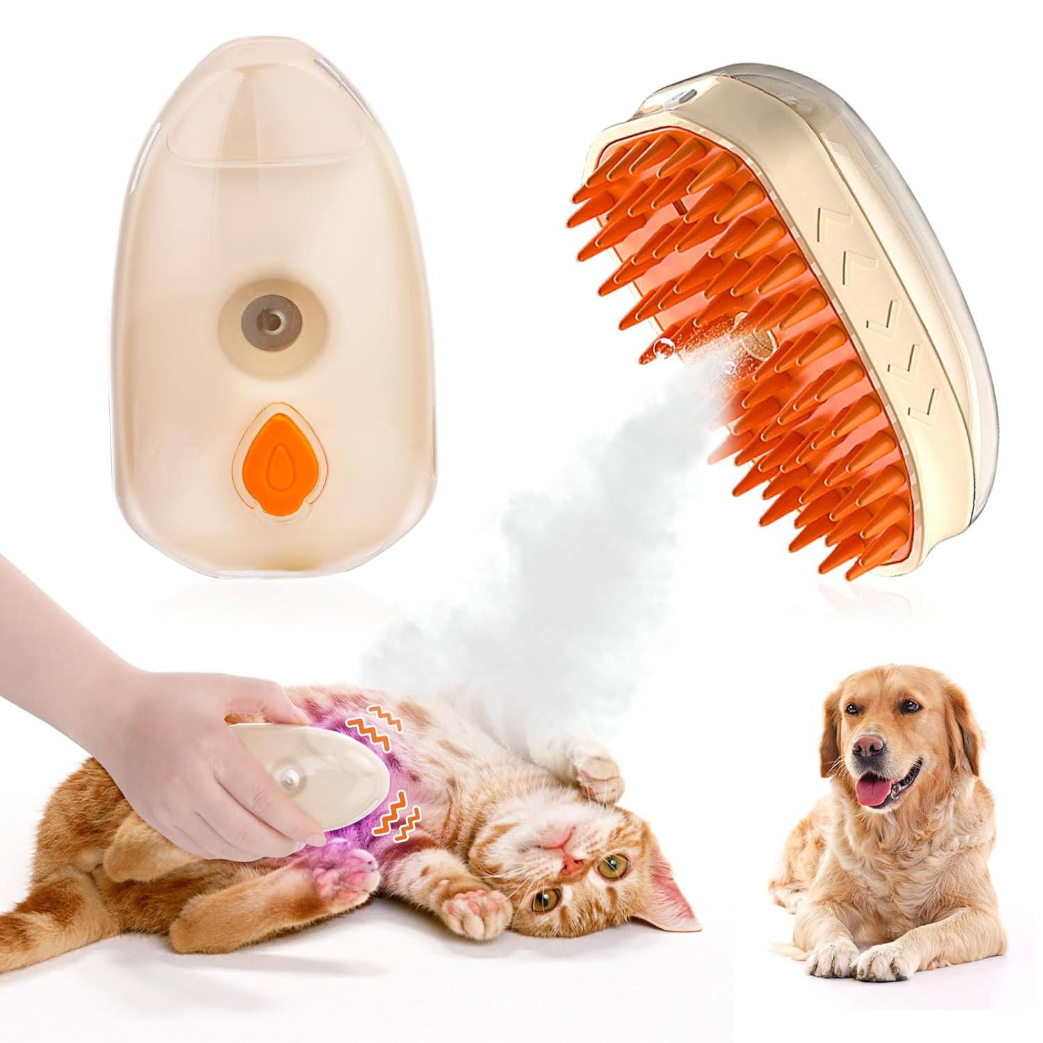 4-in-1 Steam Cat Grooming Brush