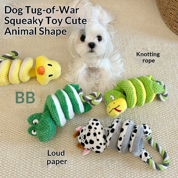 Puppy Plush Tug Toy Crinkle Chew Resistant