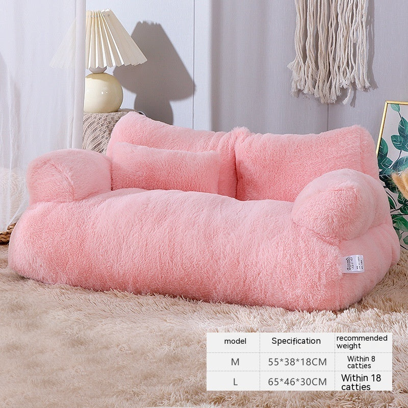 Luxury Plush Cat Sofa Bed For Winter