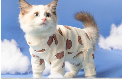 Anti-Shedding Four-Legged Cat Clothing
