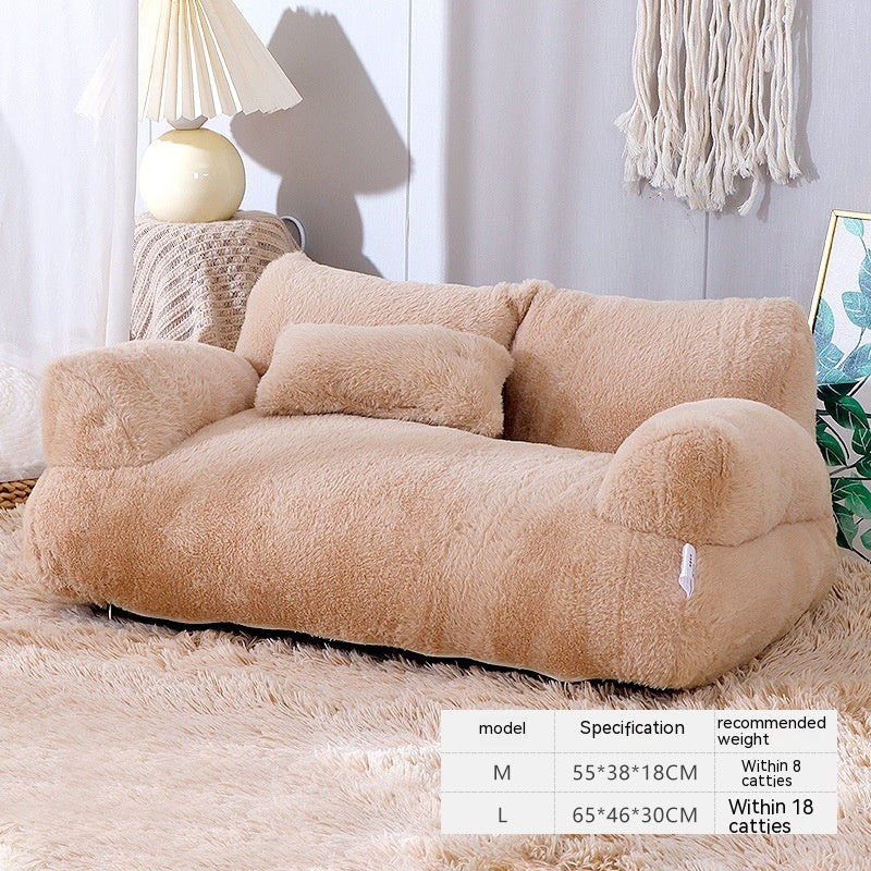 Luxury Plush Cat Sofa Bed For Winter