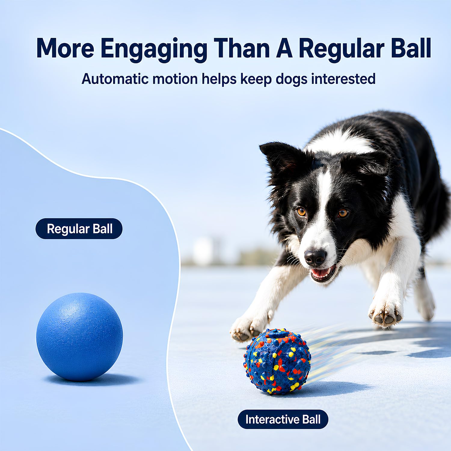 Smart Interactive Moving Dog Ball USB Rechargeable
