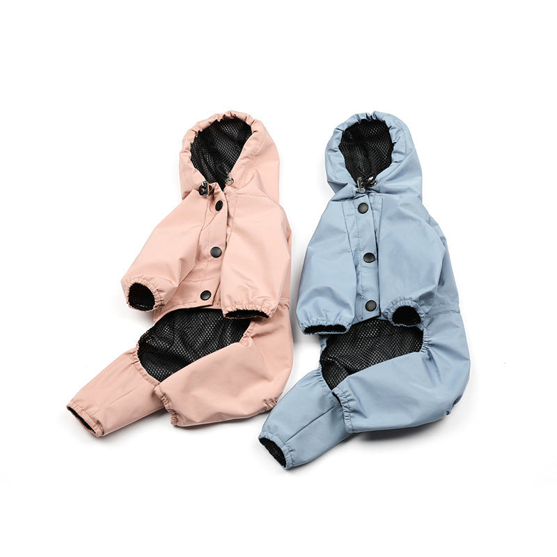 Waterproof Hooded Raincoat For Dogs