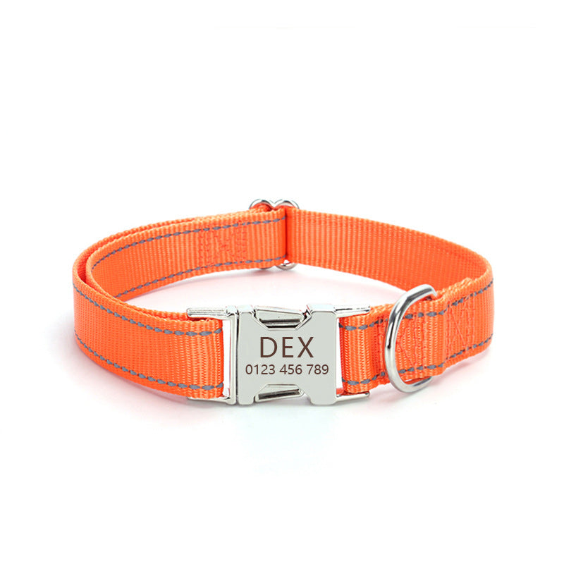 Nylon Reflective String Dog Collar
