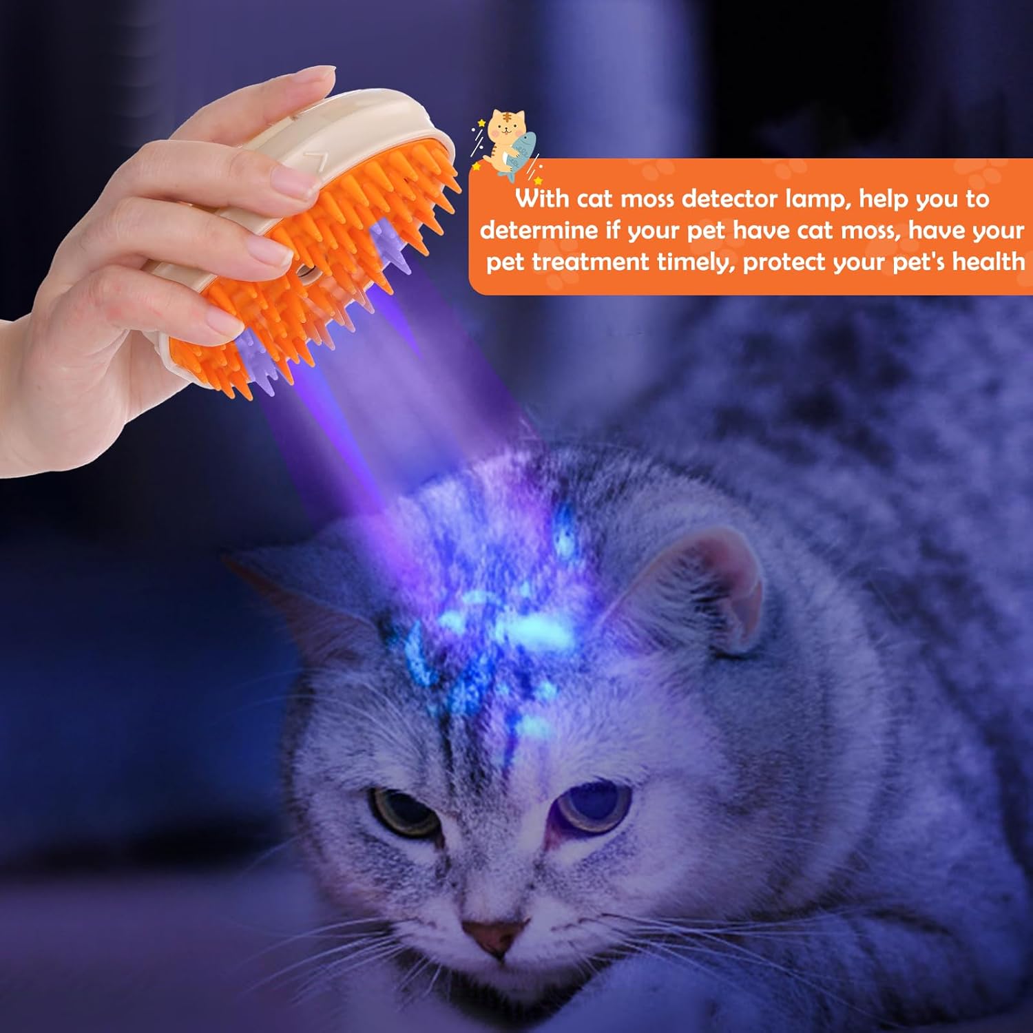 4-in-1 Steam Cat Grooming Brush