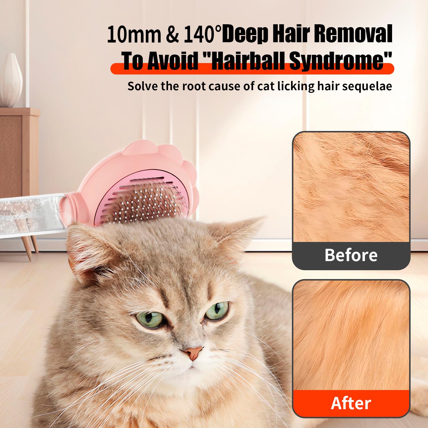 Self-Cleaning Spray Slicker Brush For Cats