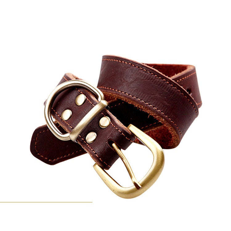 Cowhide Pet Collar For Small Medium Dogs
