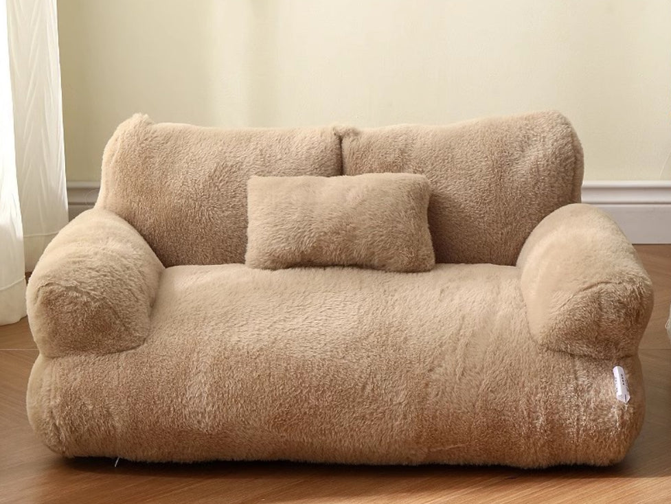 Luxury Plush Cat Sofa Bed For Winter