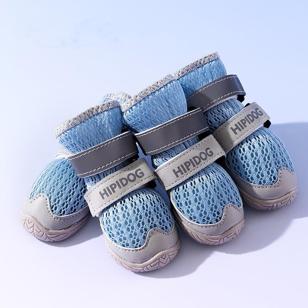 4PCS Reflective Anti-Slip Dog Boots