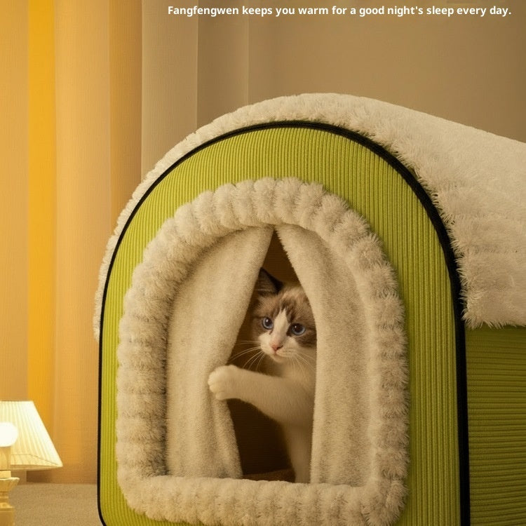 Thickened Enclosed Cat Bed For All Seasons