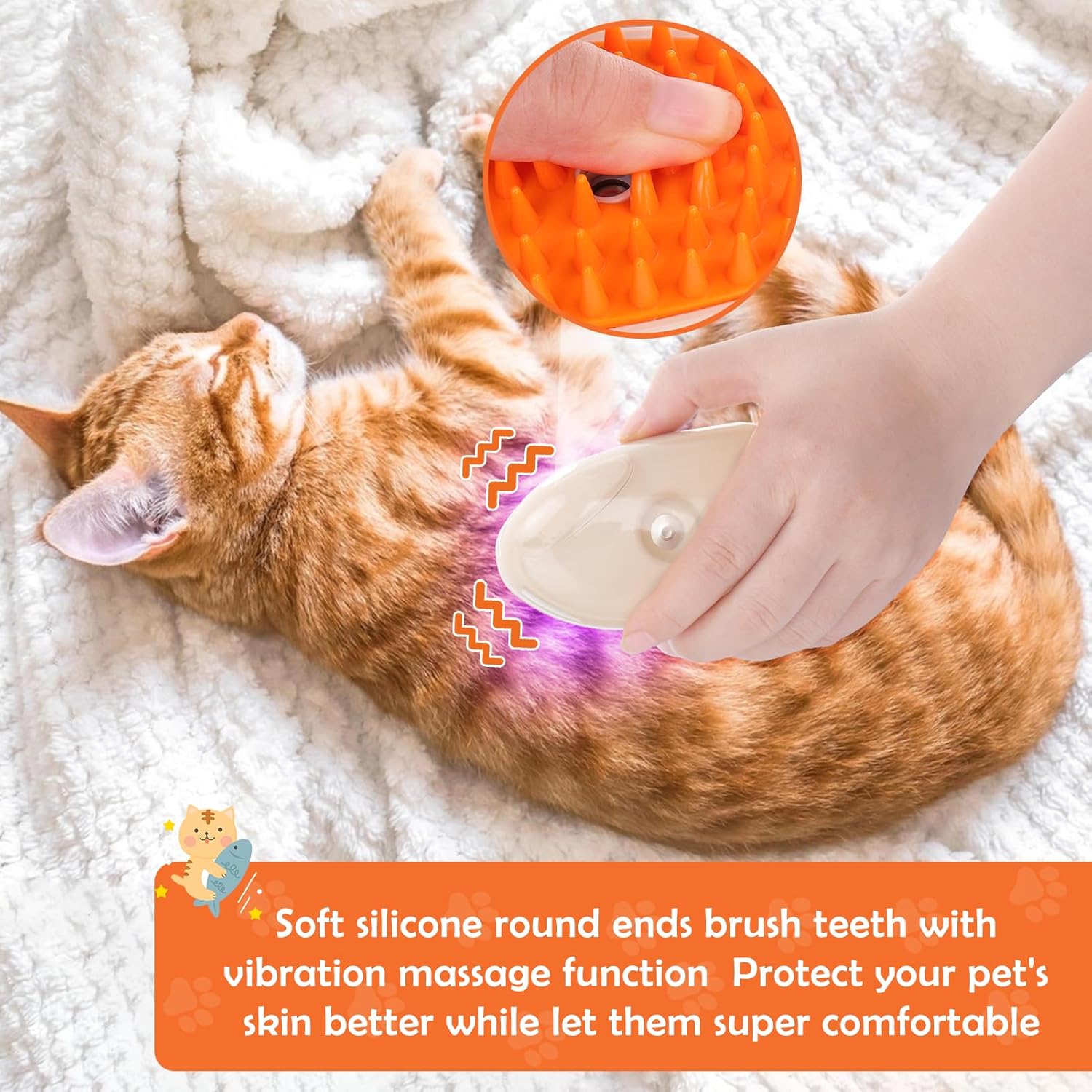 4-in-1 Steam Cat Grooming Brush