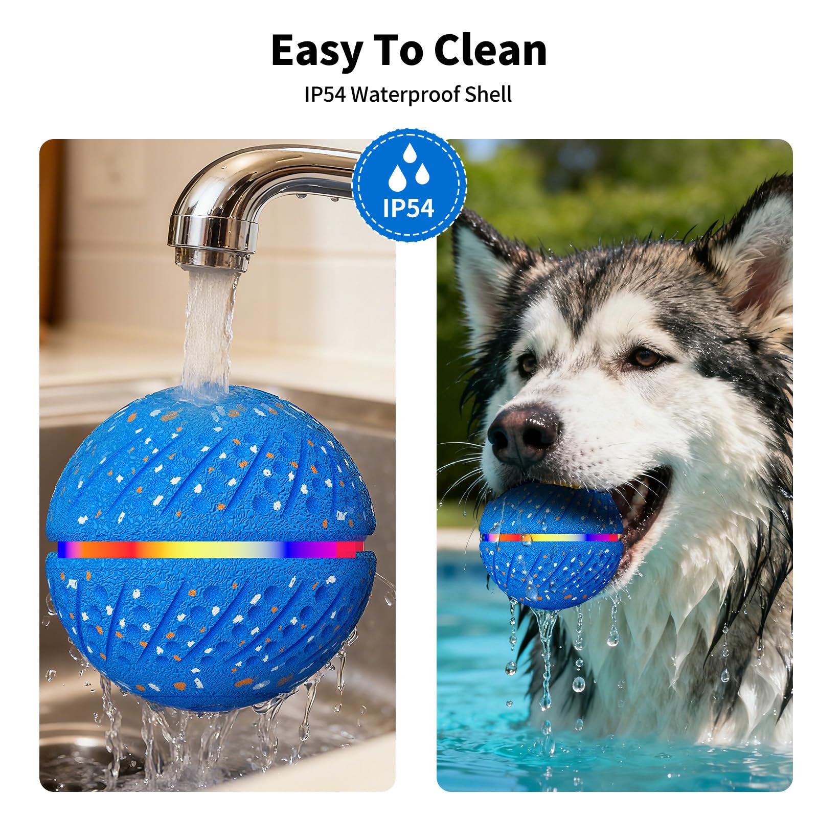 Tough Smart Moving Bouncing Dog Ball Interactive