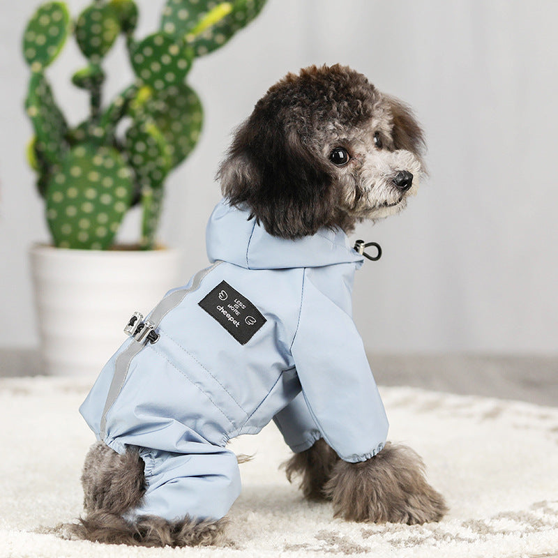 Waterproof Hooded Raincoat For Dogs