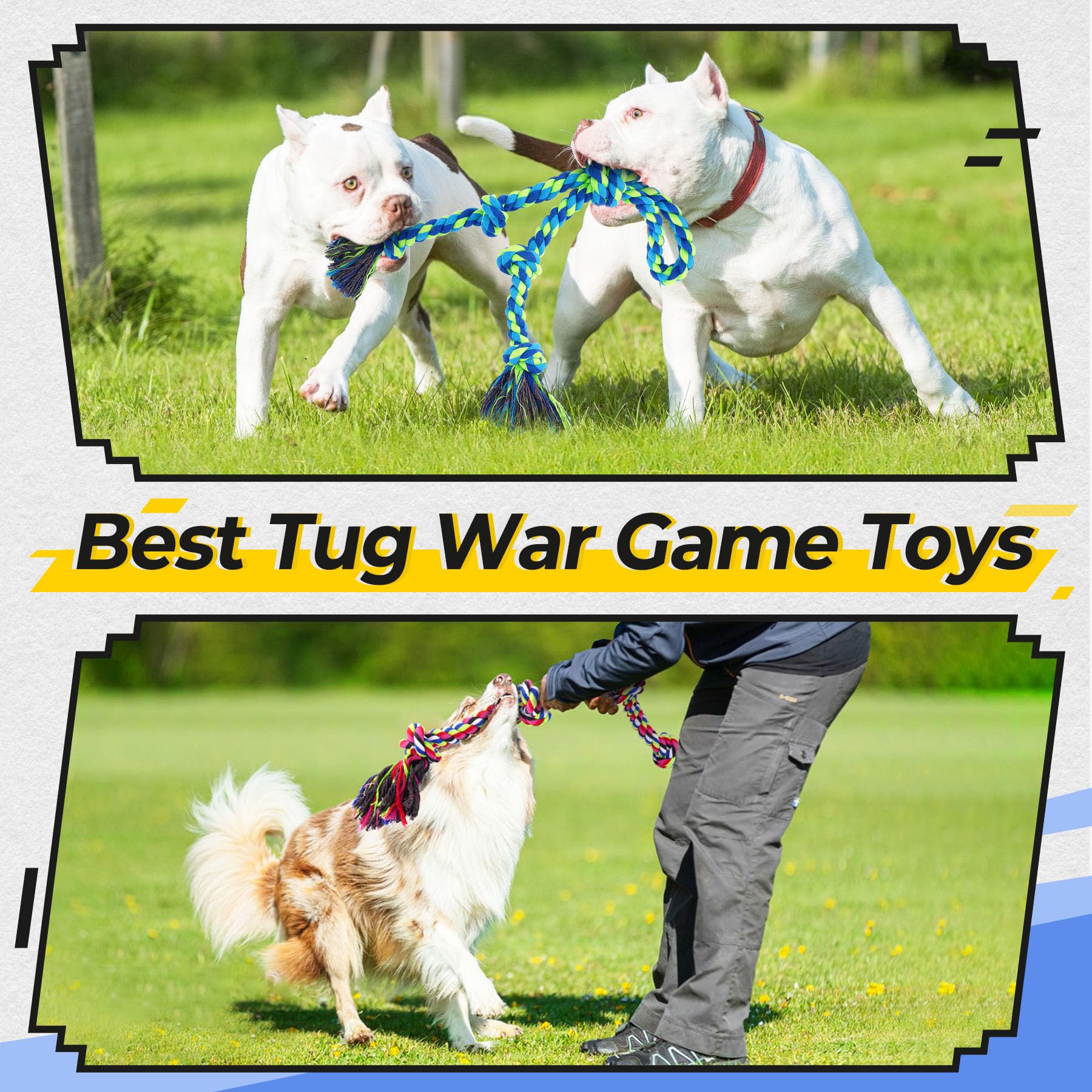 Tough Dog Rope Tug Toy Aggressive Chewers