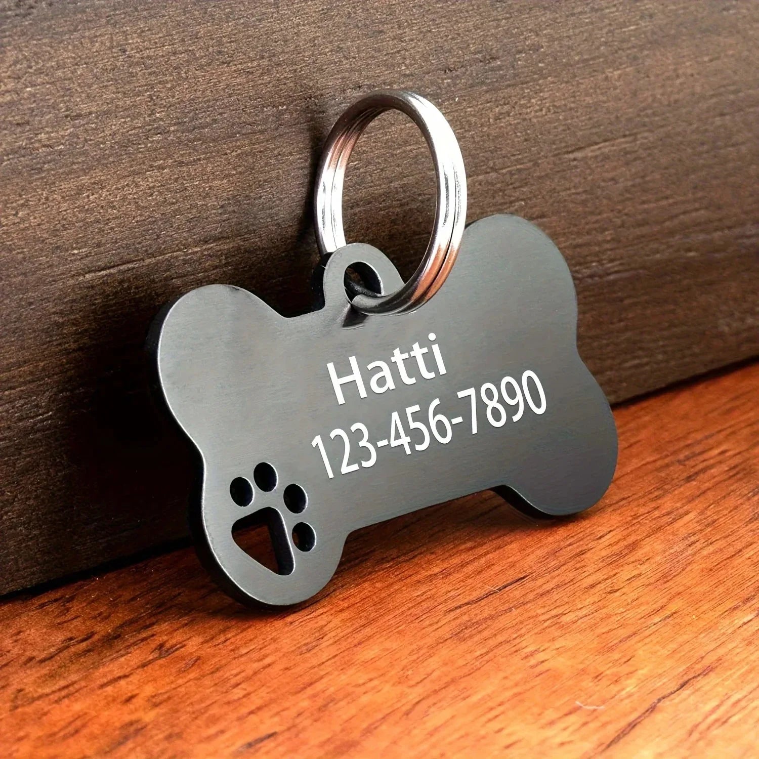 Personalized Dog Cat ID Tag | Custom Engraved Bone Shaped Pet Pendant