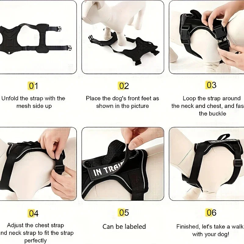 Tactical Reflective Anti-Pull Dog Harness