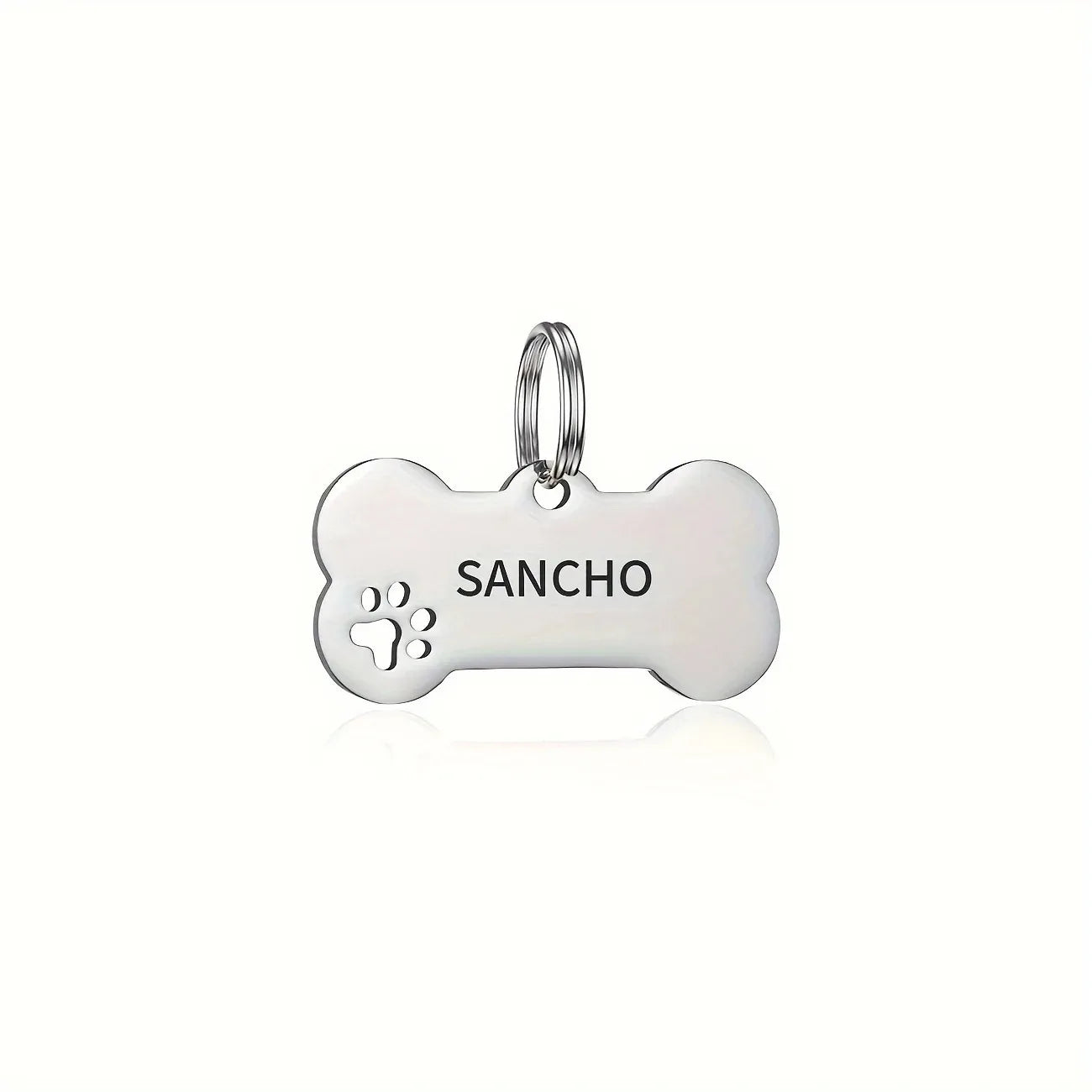 Personalized Dog Cat ID Tag | Custom Engraved Bone Shaped Pet Pendant