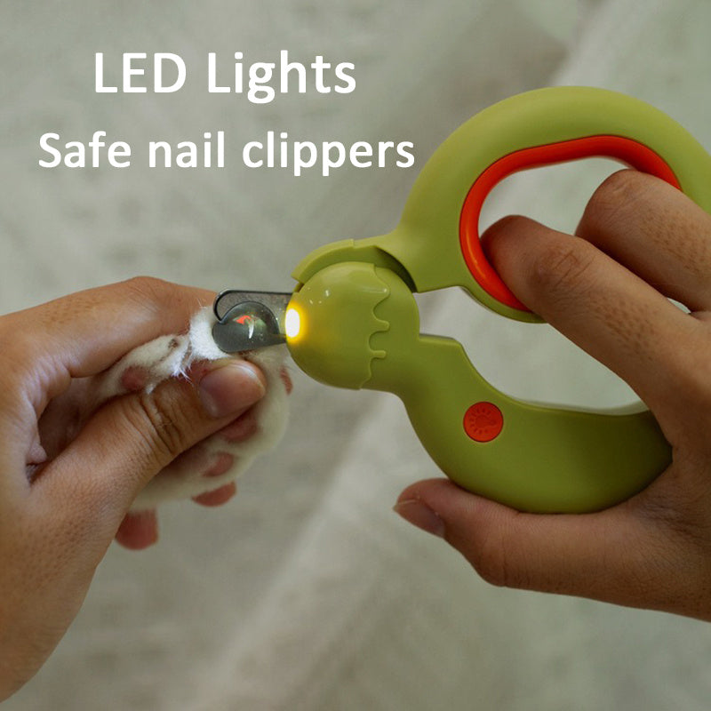 LED Light Pet Nail Clippers For Dogs Cats