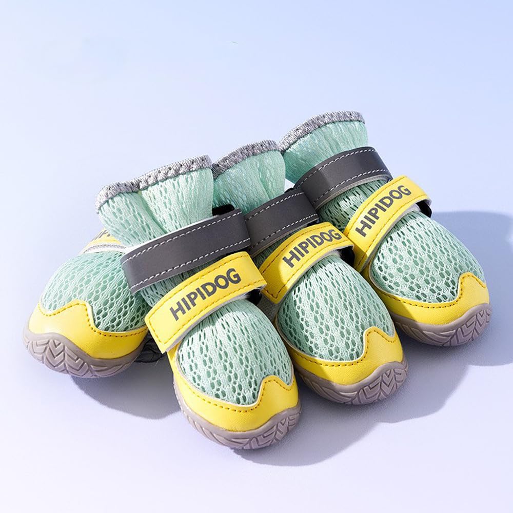 4PCS Reflective Anti-Slip Dog Boots