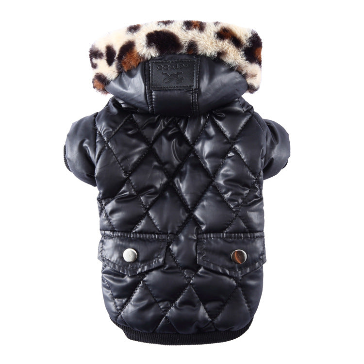 Warm Fur Collar Dog Coat For Winter