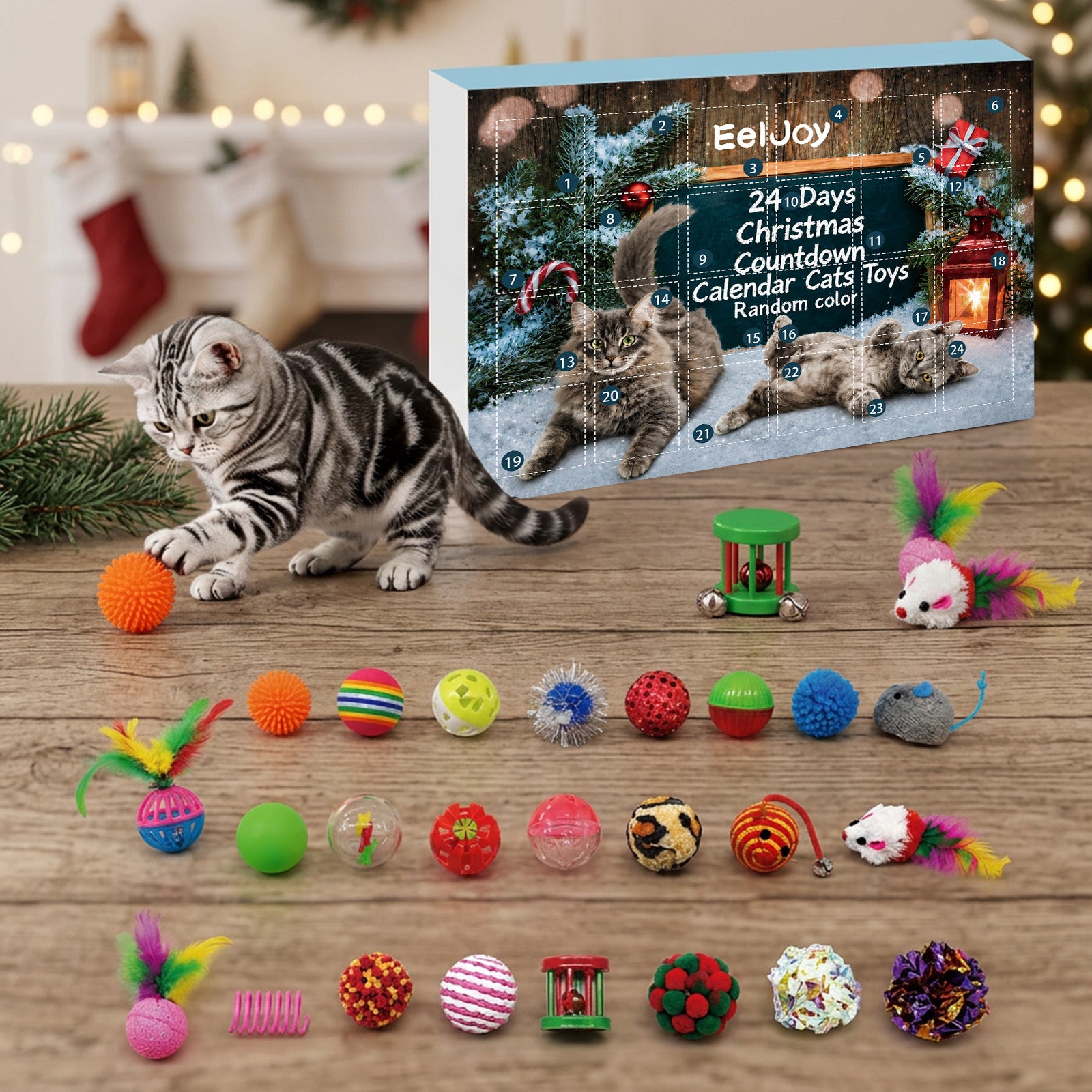 24-Day Christmas Advent Calendar Cat Toy