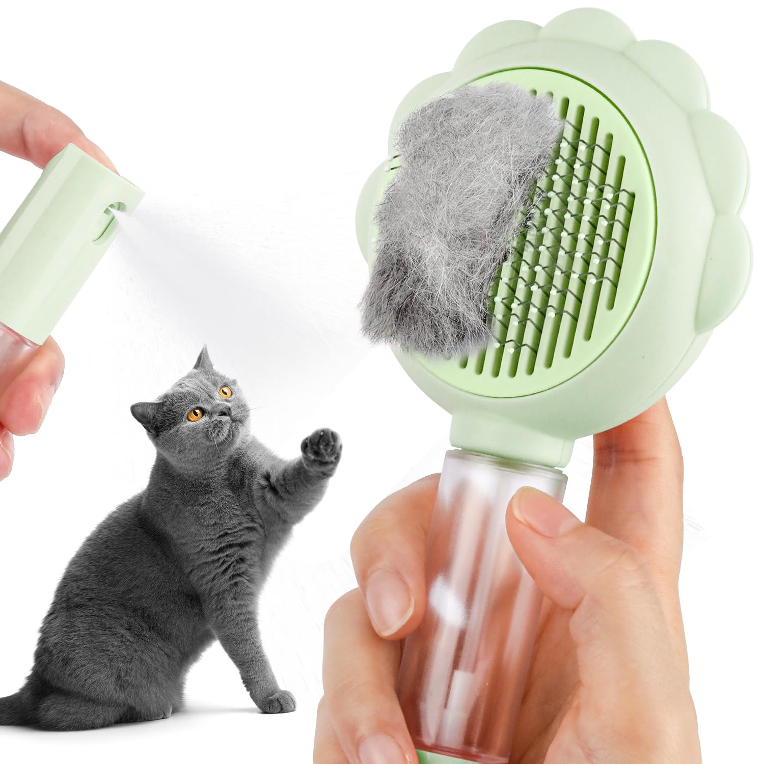 Self-Cleaning Spray Slicker Brush For Cats