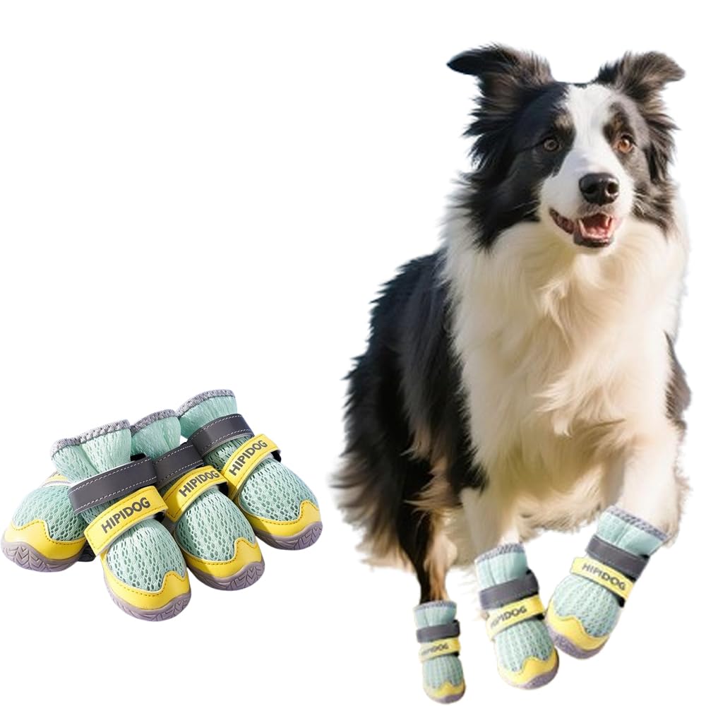 4PCS Reflective Anti-Slip Dog Boots