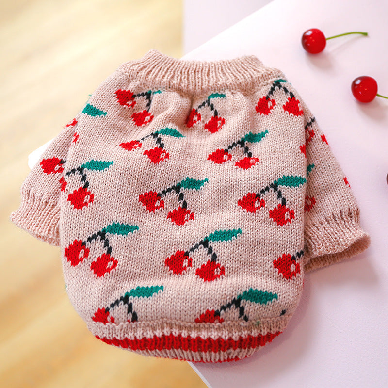 Bowknot Hollow Knit Sweater For Dogs Cats
