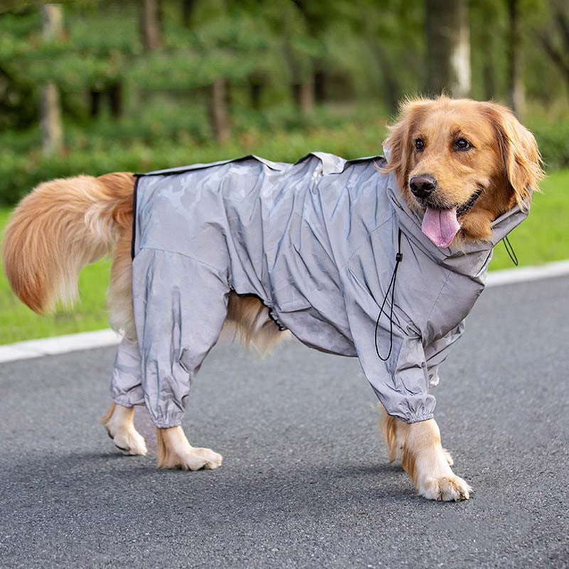 Waterproof Reflective Raincoat For Large Dogs