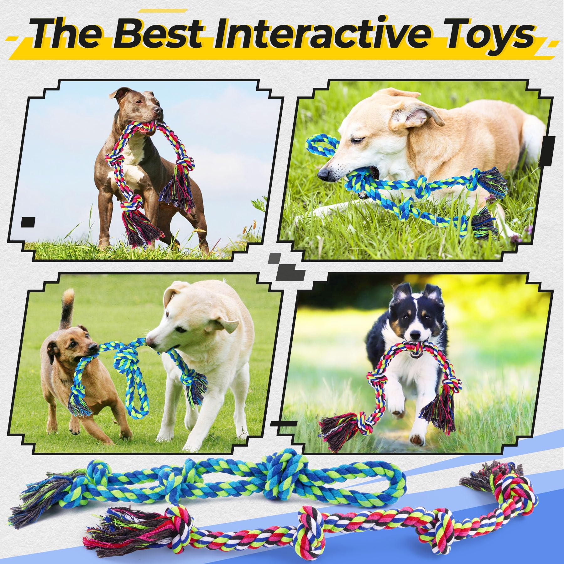 Tough Dog Rope Tug Toy Aggressive Chewers