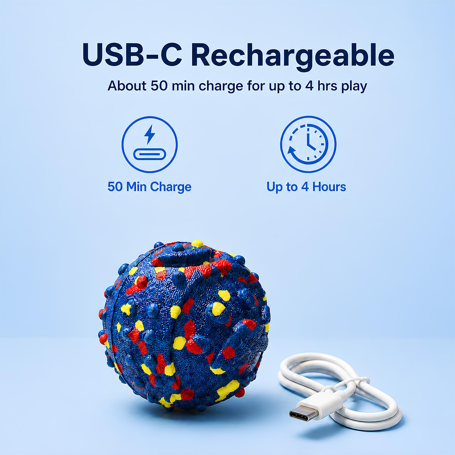 Smart Interactive Moving Dog Ball USB Rechargeable