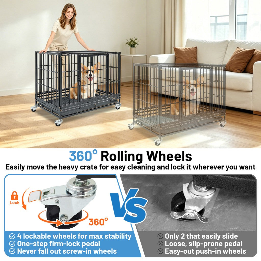 37" Stackable Heavy Duty Dog Kennel 371D08