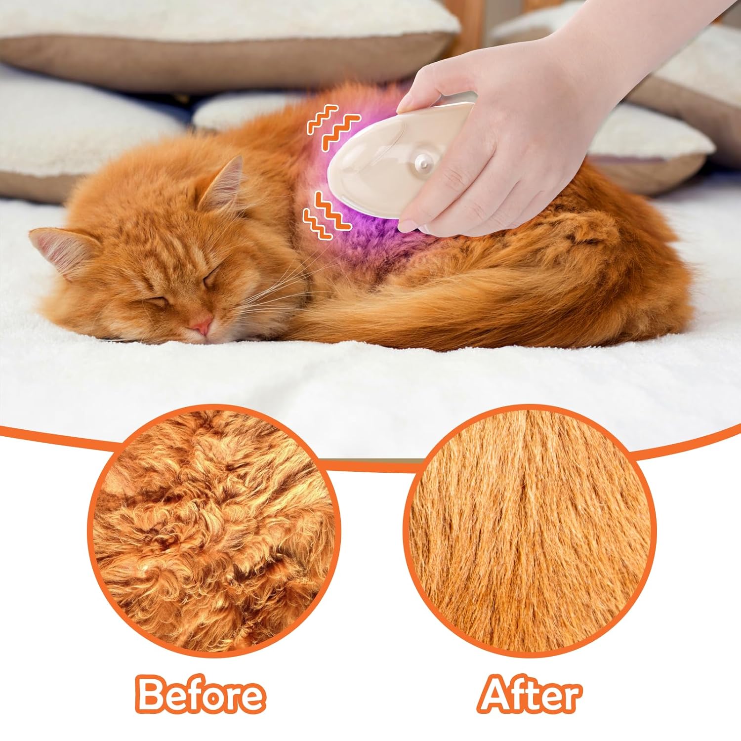 4-in-1 Steam Cat Grooming Brush
