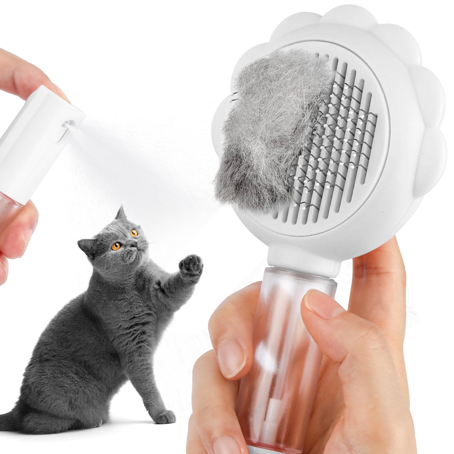 Self-Cleaning Spray Slicker Brush For Cats