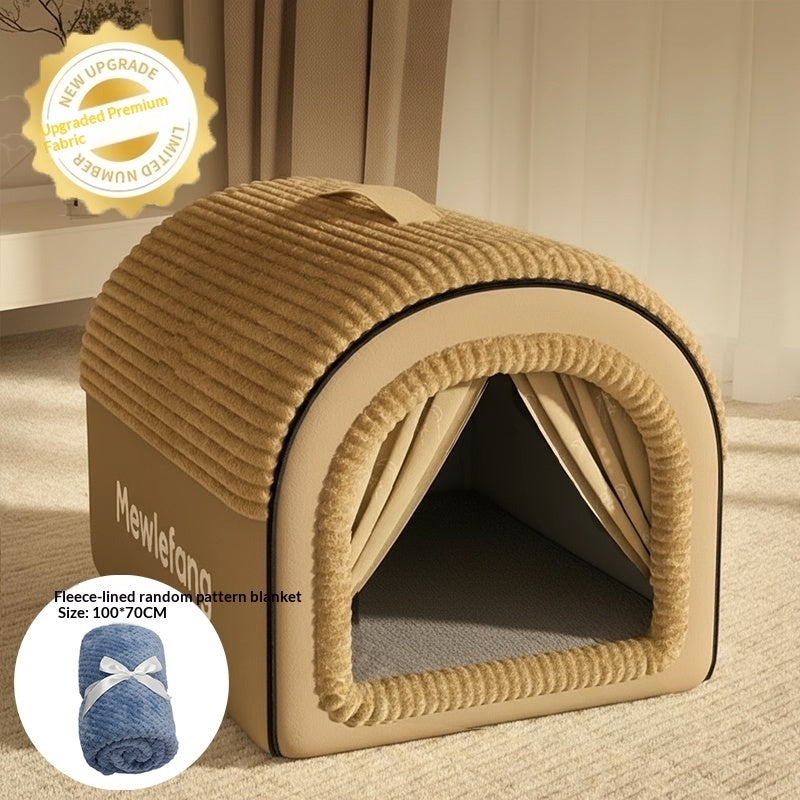Thickened Enclosed Cat Bed For All Seasons