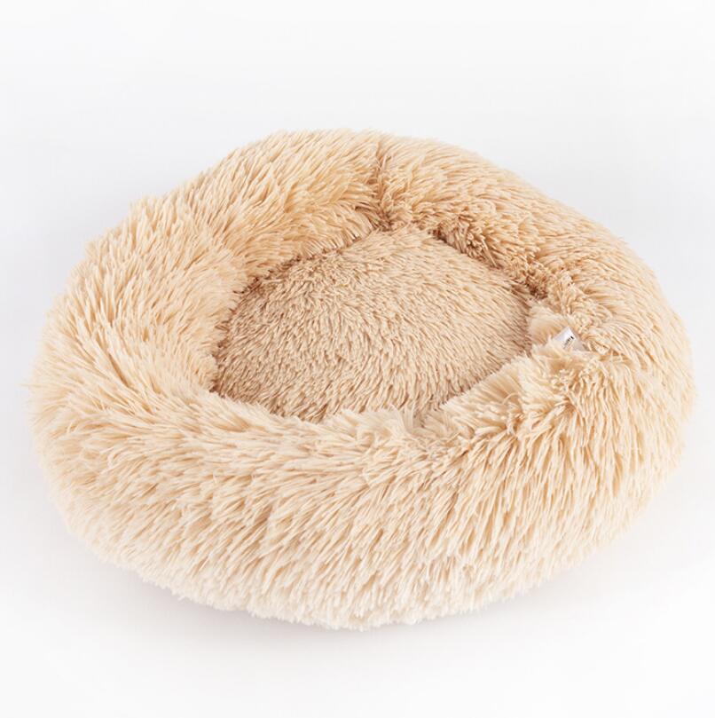 Round Plush Pet Bed For Small Dogs